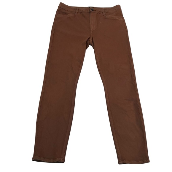 Paige Hoxton Ankle Brown Pants Women’s 31 Rayon Blend Stretch - Picture 1 of 6